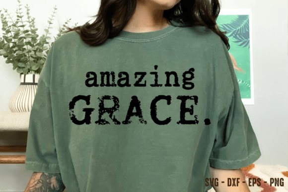 Amazing Grace SVG PNG Graphics for T-Shirt Designs