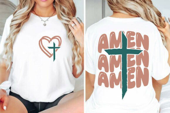 Amen Retro Christian Graphics for T-Shirt Designs