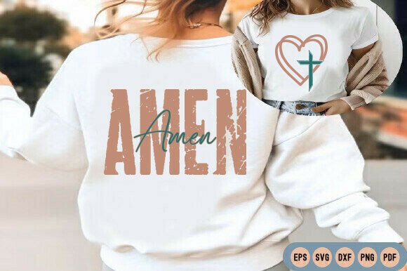 Amen Retro Christian Graphics for T-Shirt Designs