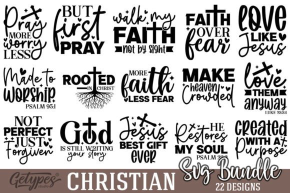 Christian Quote SVG Bundle: Graphics for T-Shirt Designs