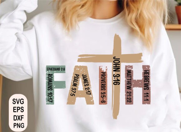 Faith Cross Graphics for T-Shirt Designs