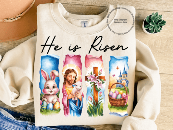 He is Risen Easter PNG Graphics for T-Shirt Designs