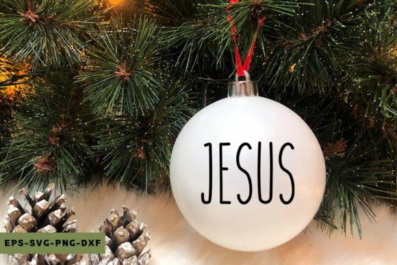 JESUS Ornament SVG: Farmhouse Graphics for T-Shirt Designs