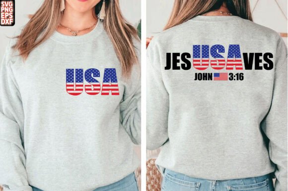 Jesus Saves JesUSAves USA Flag PNG Graphics