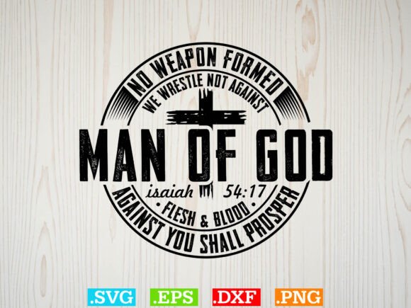 Man of God SVG Graphics for T-Shirt Designs