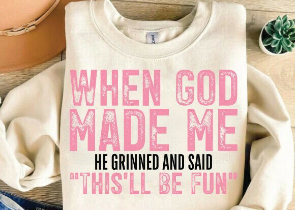 When God Made Me SVG: Boho Christian Graphics for T-Shirt Designs